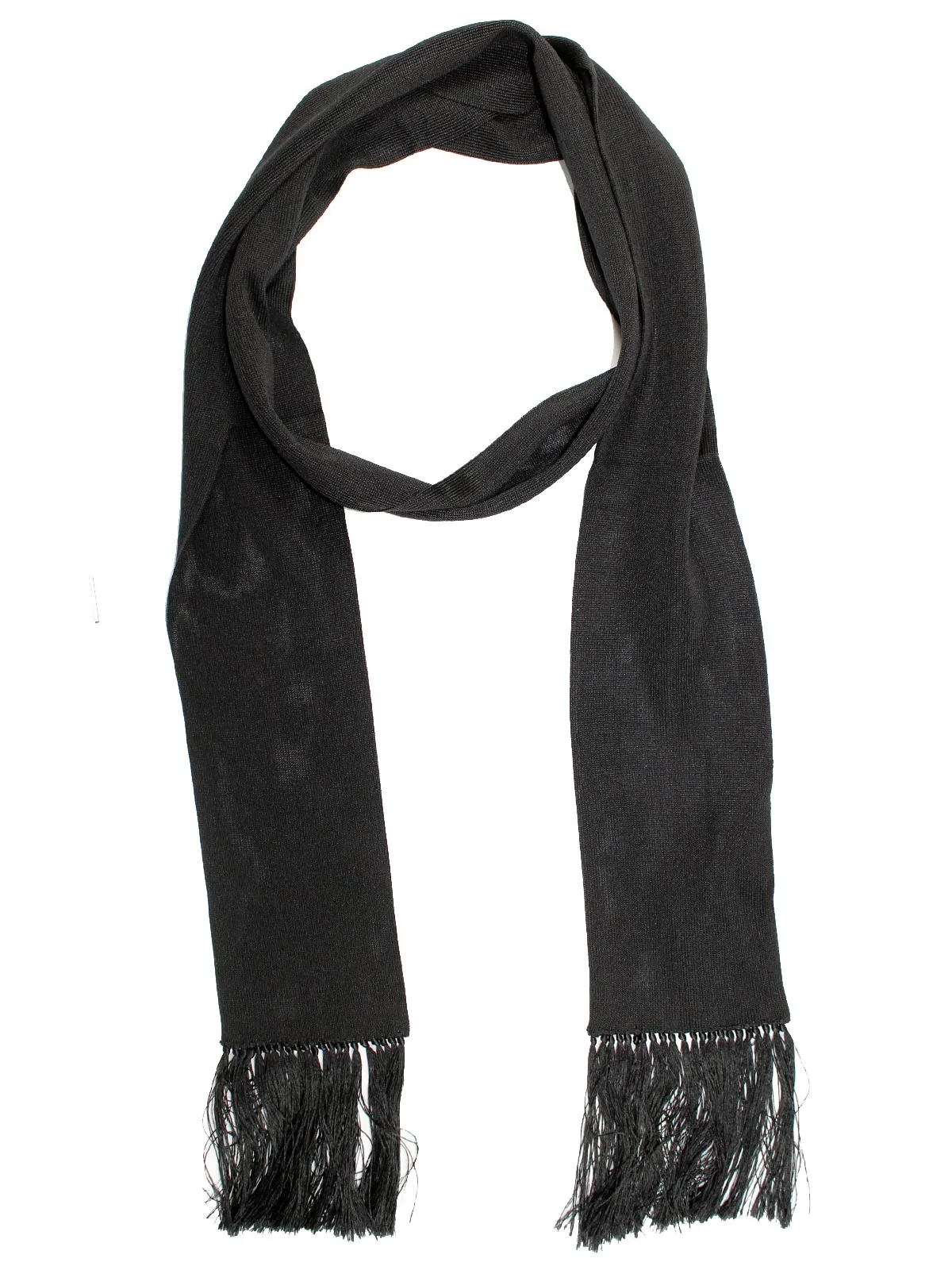 Tom Ford Silk Scarf Black Tassel Evening Scarf