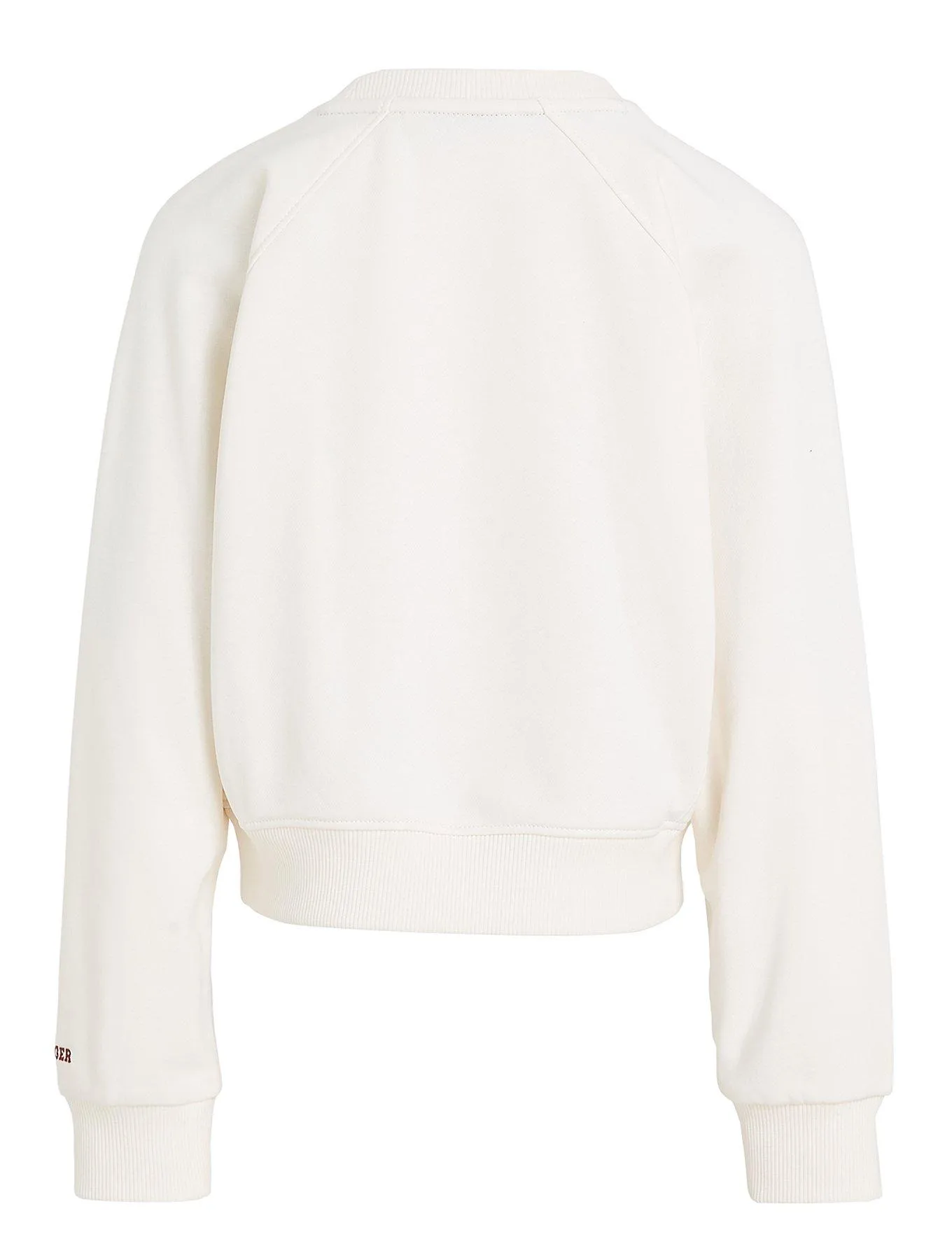 Tommy Hilfiger Girls Monotype Stripe Crewneck Top - White