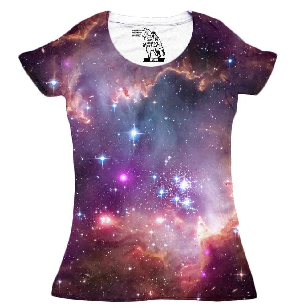 Under the Wing of the Small Magellanic Cloud Women's Graphic Tee Crewneck Top