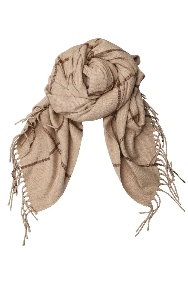 Varna Long Scarf | Creme | Trklde fra Black Colour