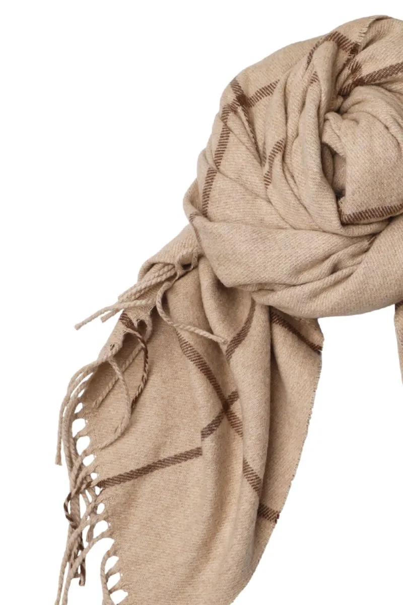 Varna Long Scarf | Creme | Trklde fra Black Colour