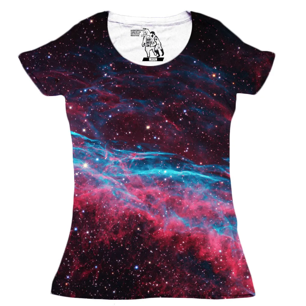 Veil Nebula Women's Graphic Tee Crewneck Top