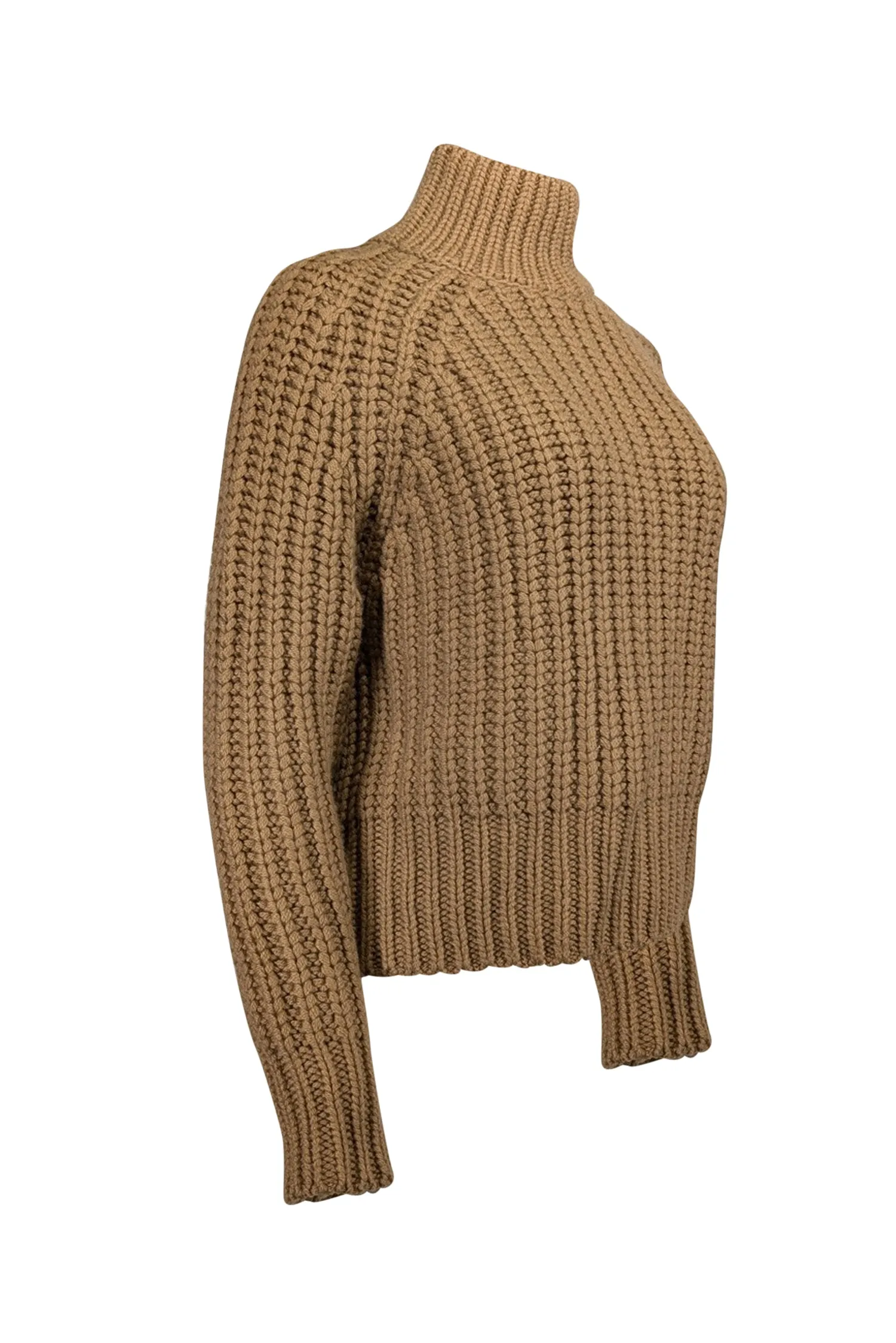 Vince - Camel Brown Cashmere & Wool Blend Turtleneck Sweater Sz M