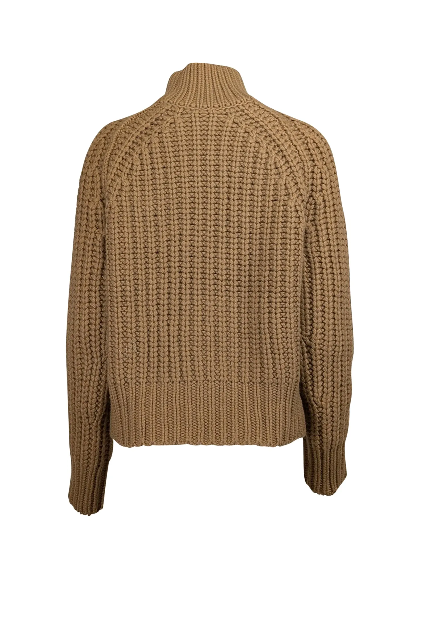 Vince - Camel Brown Cashmere & Wool Blend Turtleneck Sweater Sz M