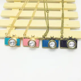 Vintage Camera Necklace Long Sweater Chain