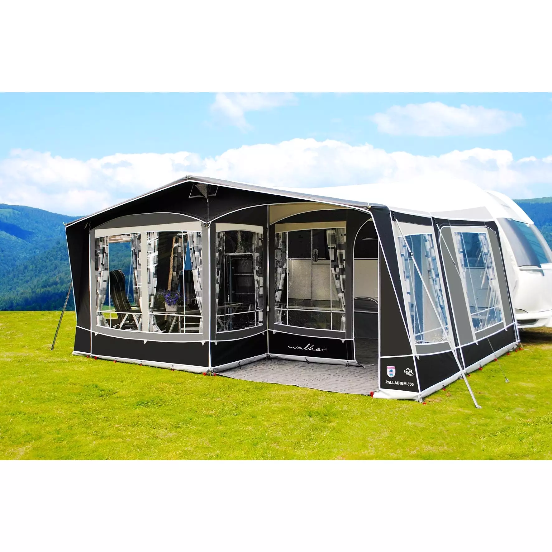 Walker Palladium 350 Full Caravan Awning Traditional (2024) + Straps