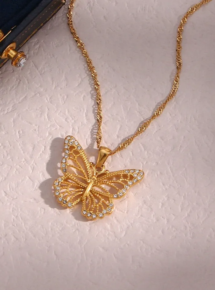 Waterproof Butterfly Design Necklace