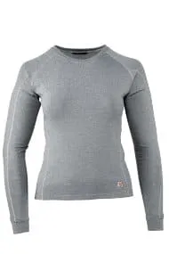 WOMEN'S BASE FORCE HEAVYWEIGHT HEATHERED KNIT BASE LAYER CREWNECK TOP WBL152