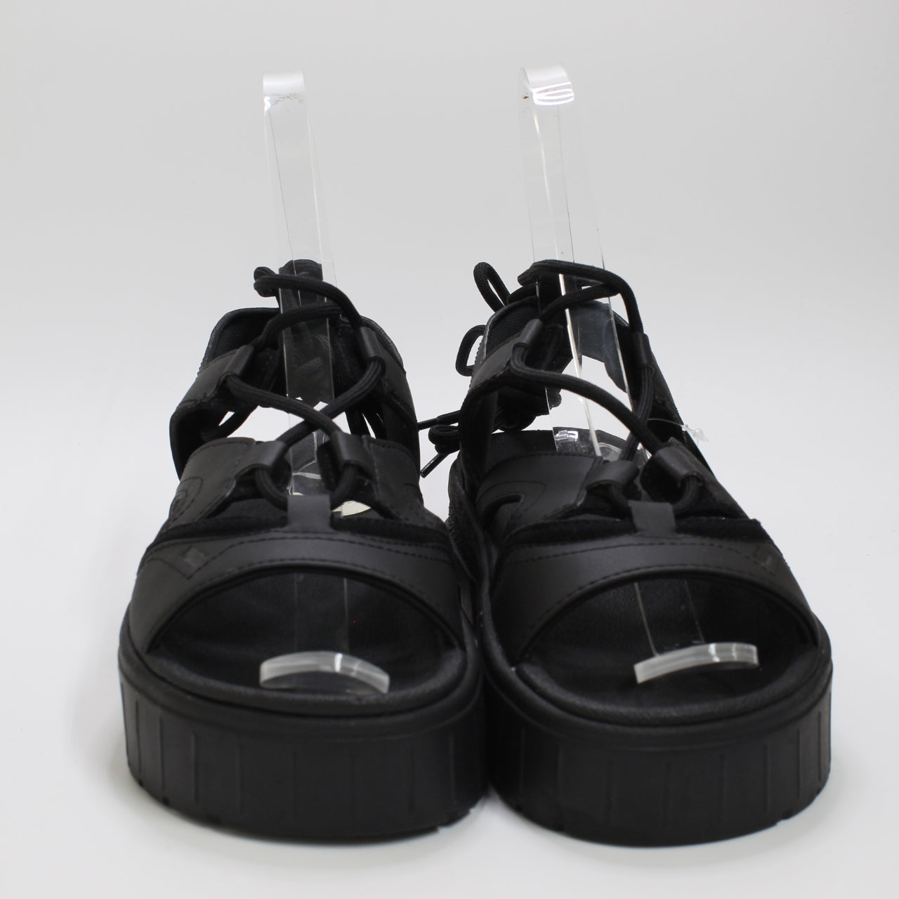 Womens Puma Mayze Sandal Laces Black White