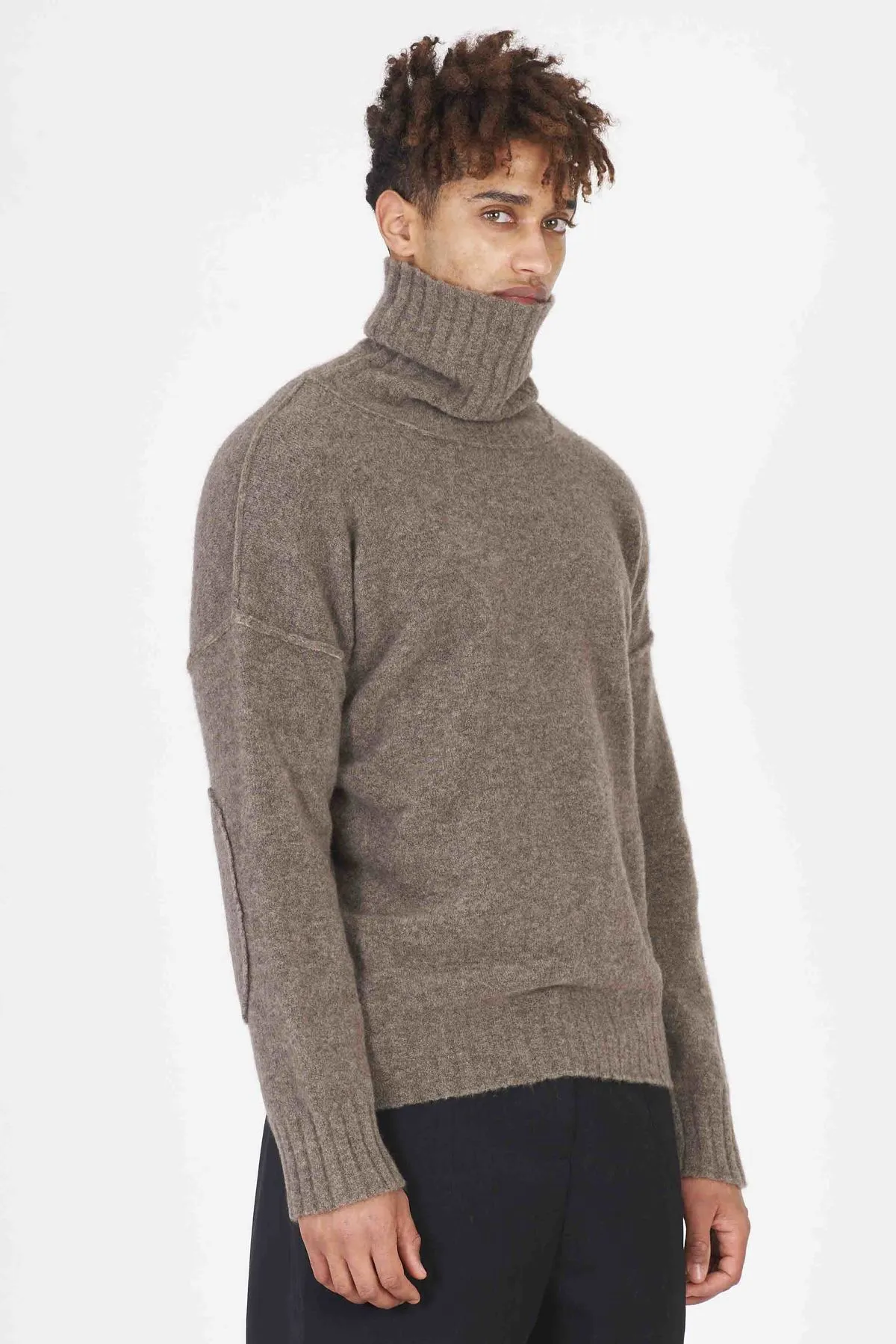 Yak Turtleneck Sweater - Taupe