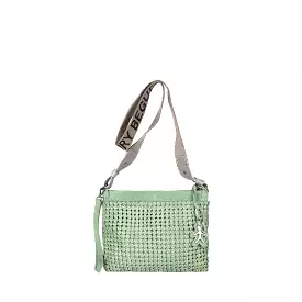 Zip Clutch S HB Intreccio Crochet Light Green